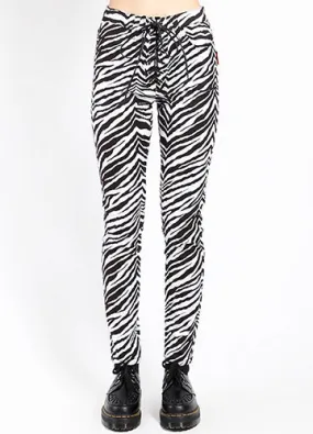 Lace-Up Skinny Zebra Pants by Tripp NYC