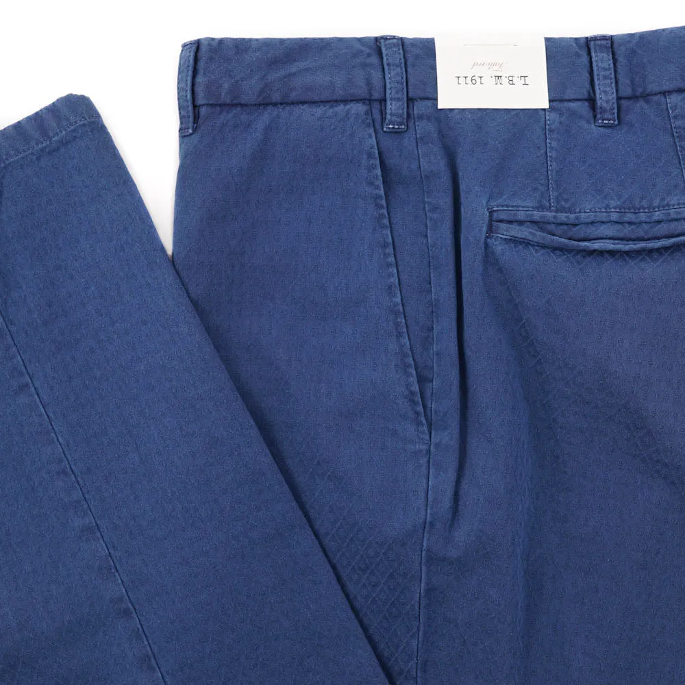 L.B.M. 1911 Blue Jacquard Cotton Pants