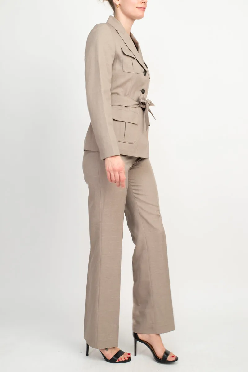 Le Suit 2pc Melange Jacket And Pant Set