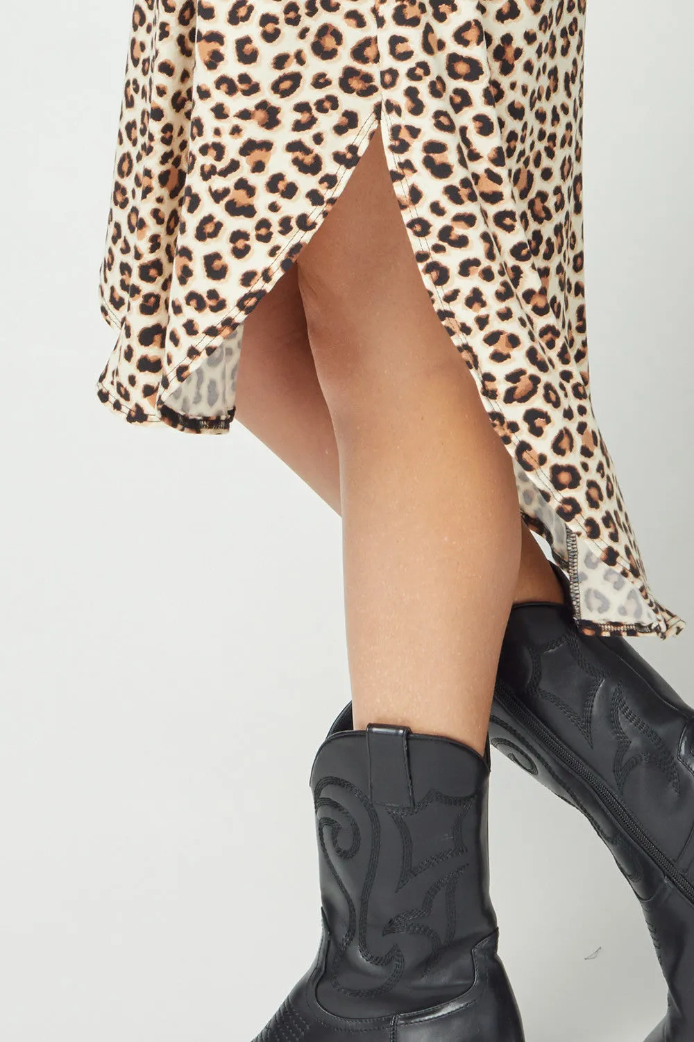 Leopard Pocket Midi Dress