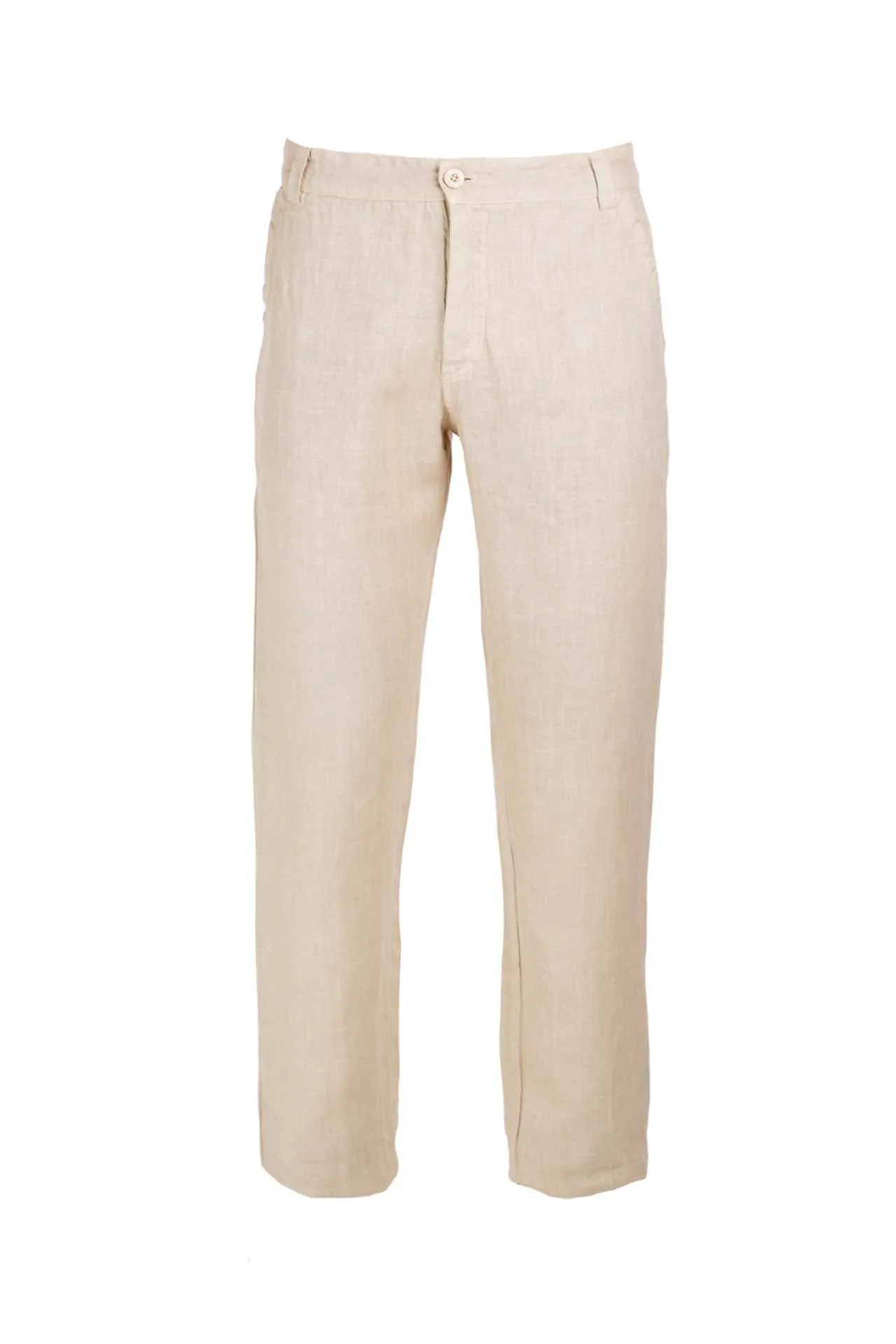 Linen Pants With Back Cargo Pockets