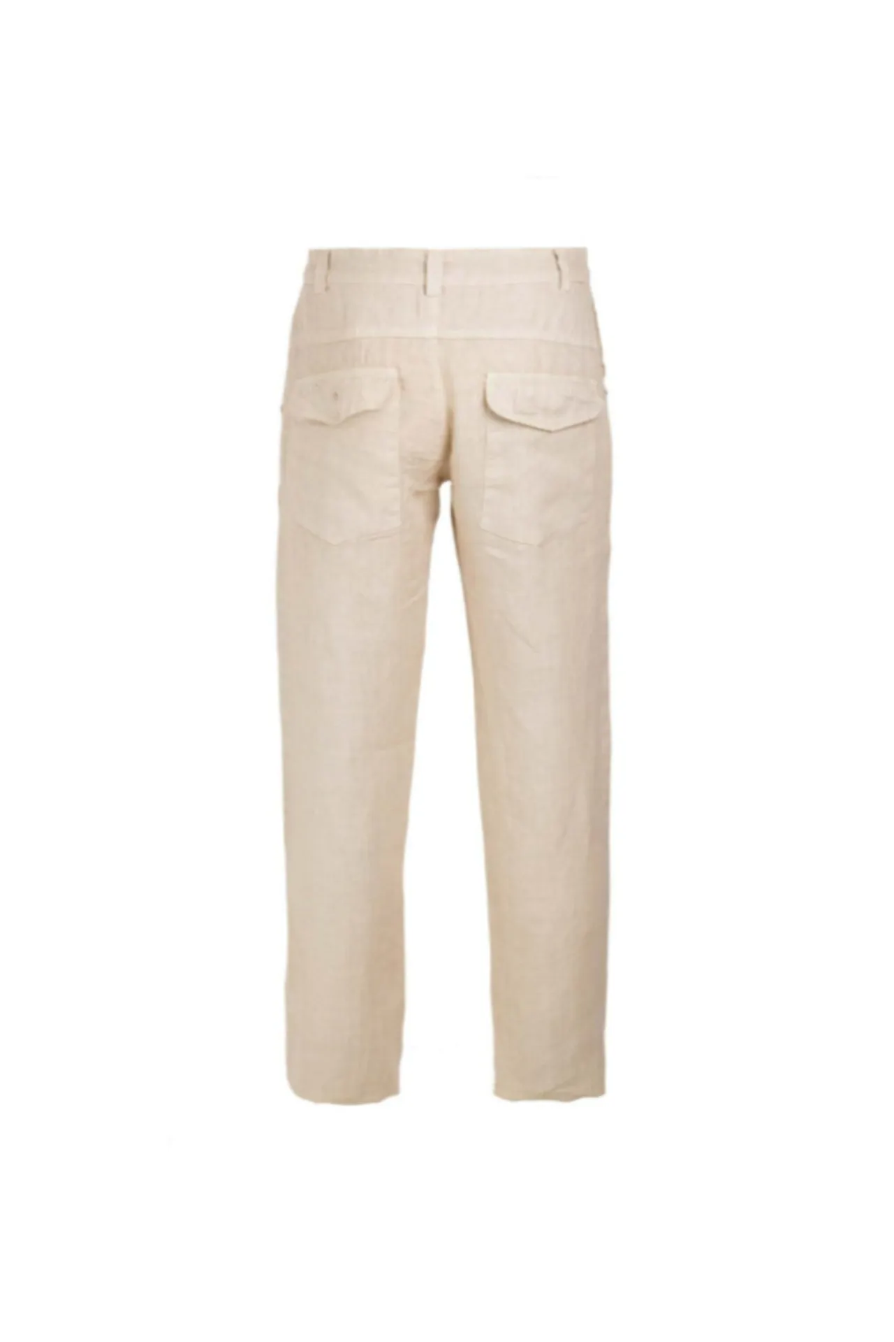 Linen Pants With Back Cargo Pockets