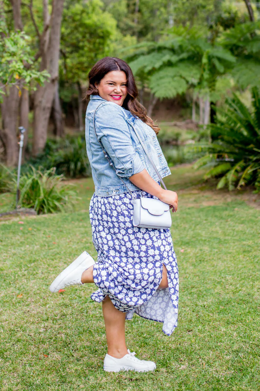 Maxi Kaftan Dress - Blue Daisy