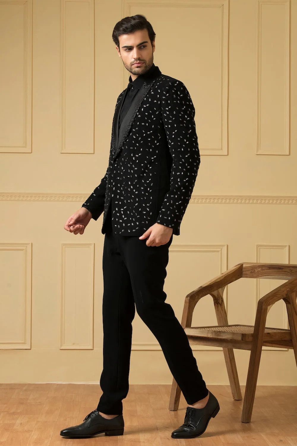 Men's Black Beads Blazer - Hilo Design