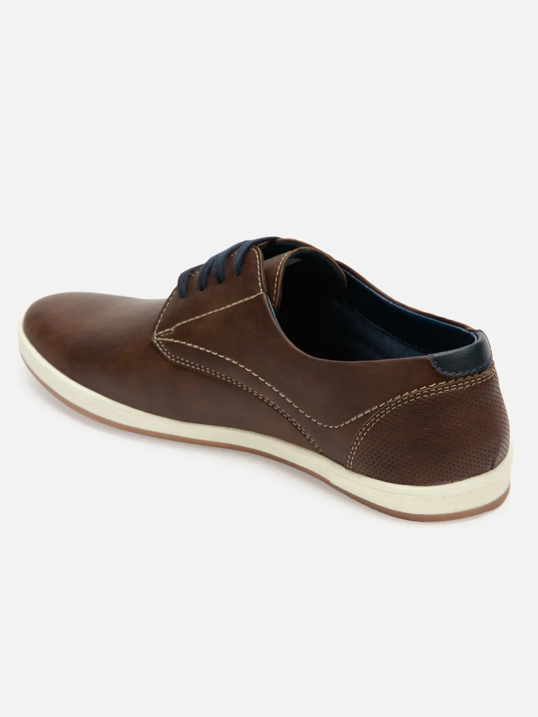 Men's Brown Regular Toe Lace Up Casual (IX1012)