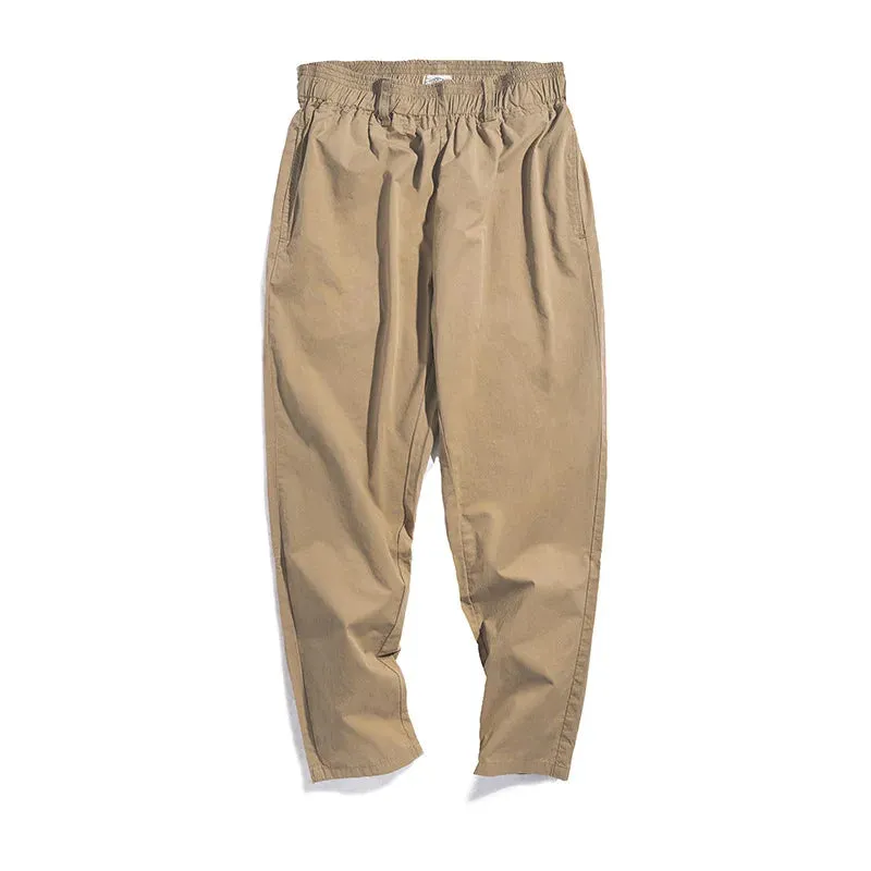 Men's Casual Cotton Dad Pants - Regular Straight Fit Khaki Pants