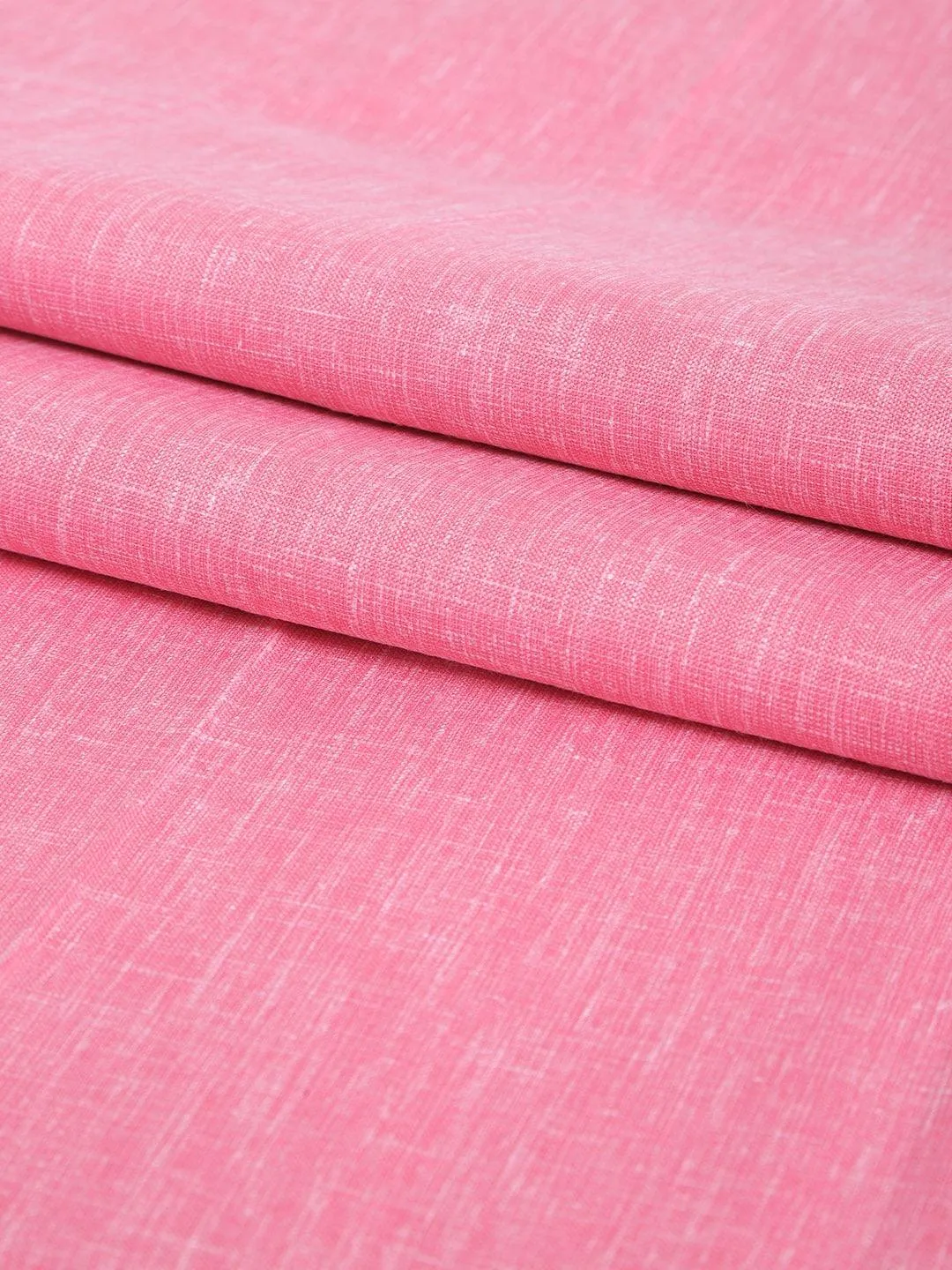 Men's Cotton Linen Blend Dark Pink Unstitched Shirt Fabric 2.25 Metres - Sojanya