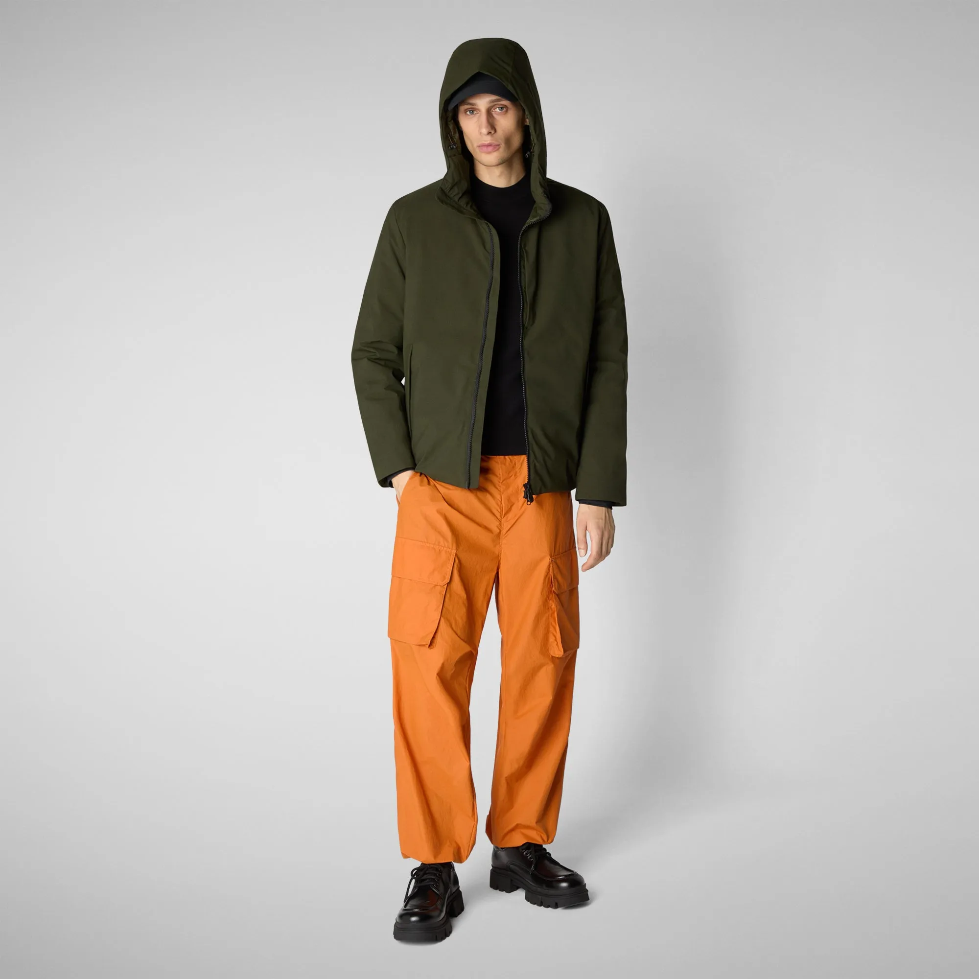 Men's  Hooded Jacket Obione in Land Green