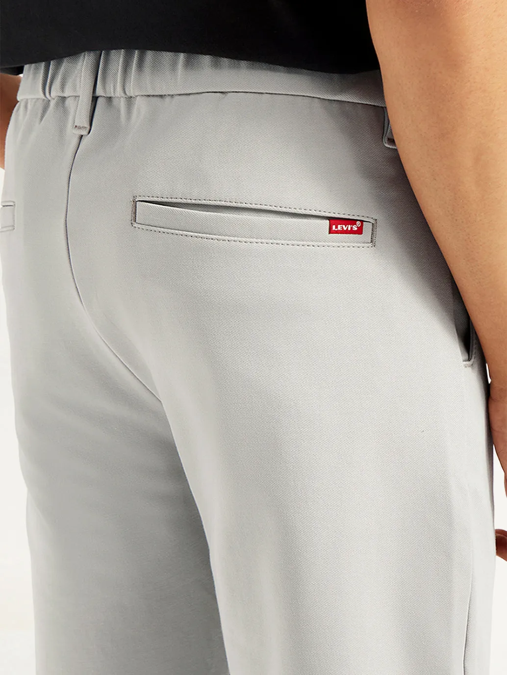 Men's Light-Grey Slim Fit Chinos