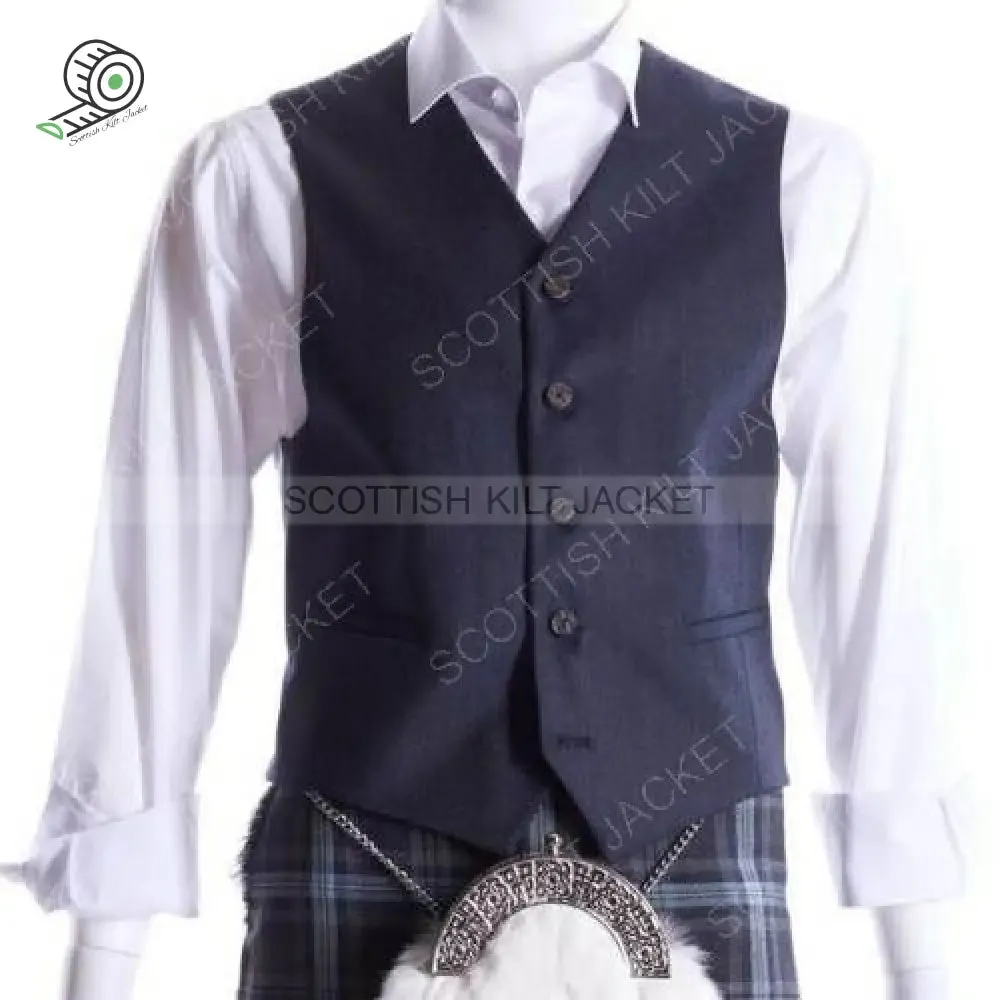 Midnight Blue Crail Kilt Jacket and Waistcoat