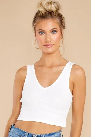 Mod About This White Crop Tank Top