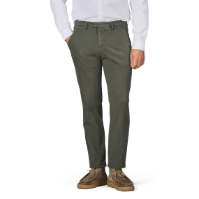 Moss Green Cotton Stretch BG62 Trousers