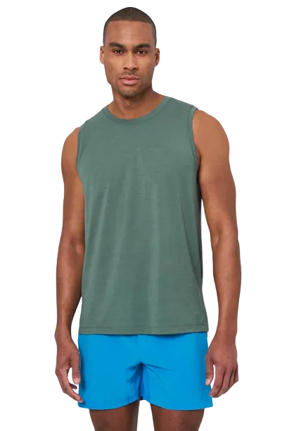 MPG Tanks - Men's Dynamic Recycled Polyester Stink-Free Tank Top with Slits