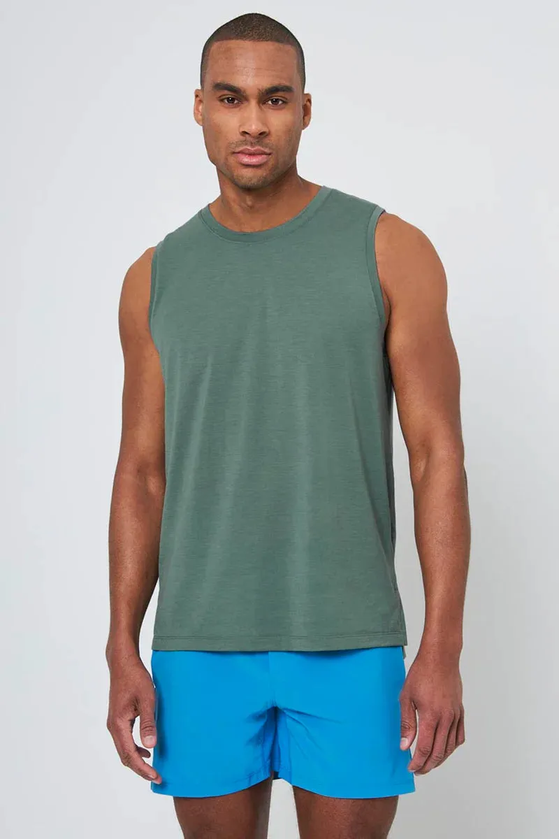 MPG Tanks - Men's Dynamic Recycled Polyester Stink-Free Tank Top with Slits