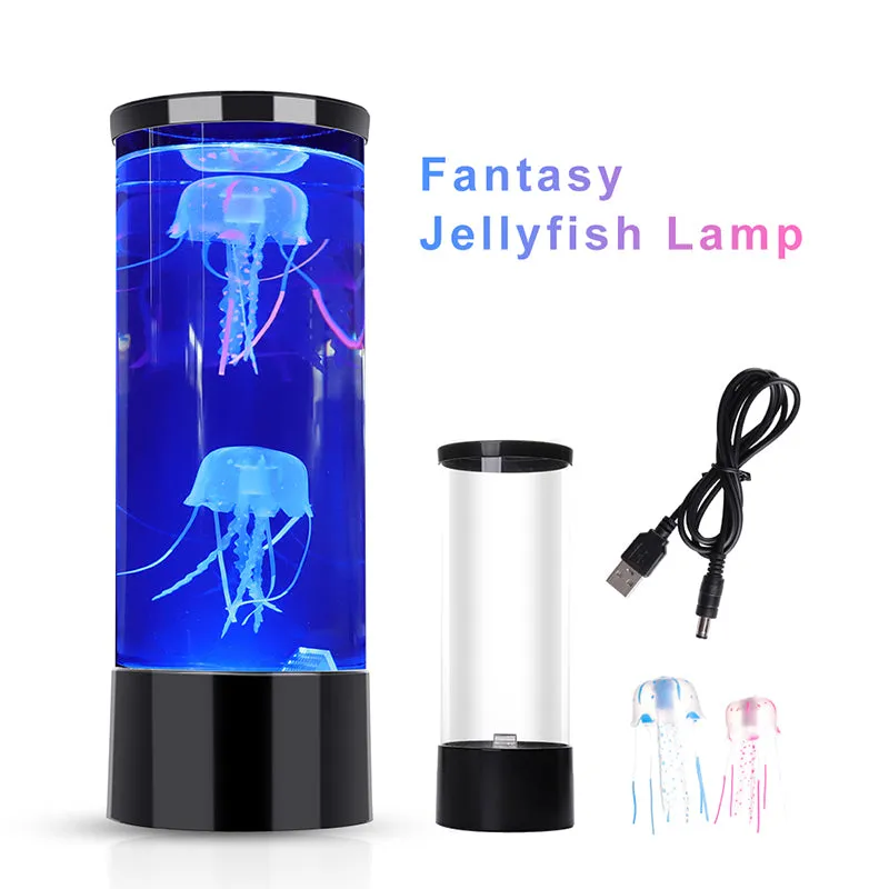 Multicolor Changing Jellyfish Lava Lamp Home Office Decor