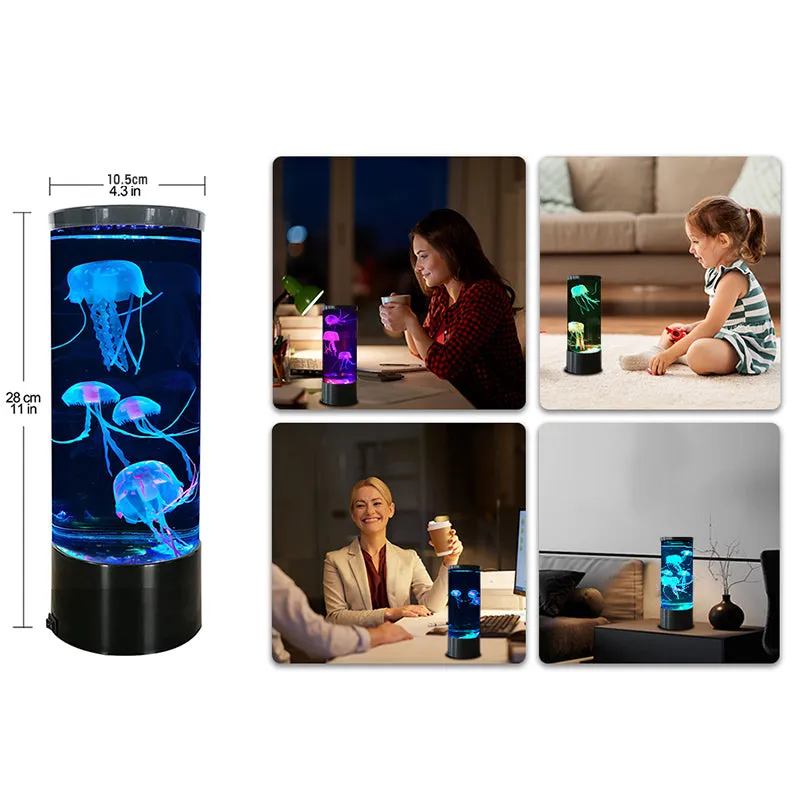 Multicolor Changing Jellyfish Lava Lamp Home Office Decor