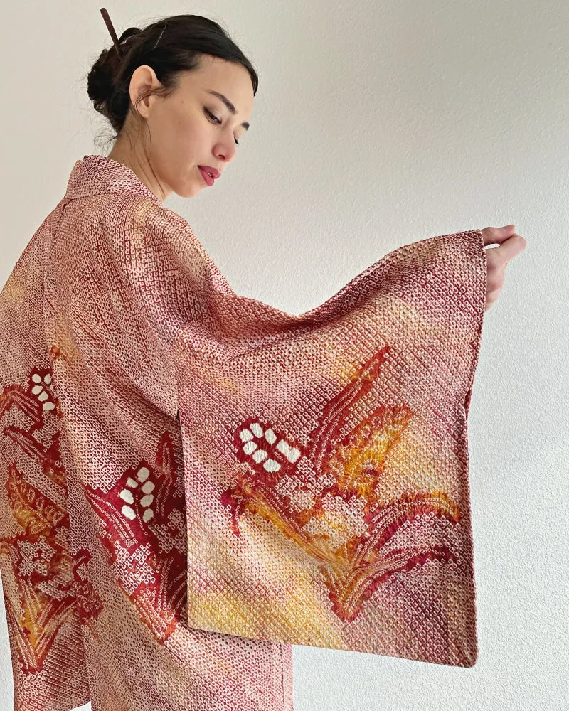 Narcissus Shibori Haori Kimono Jacket