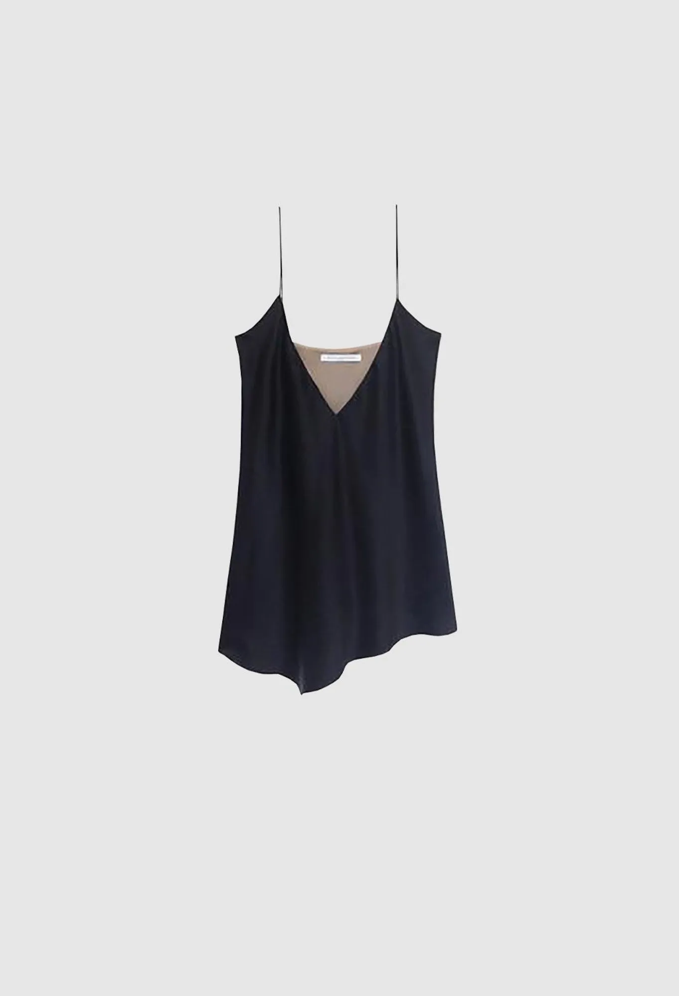 NAT - Bias V-Neck Silk Black Camisole