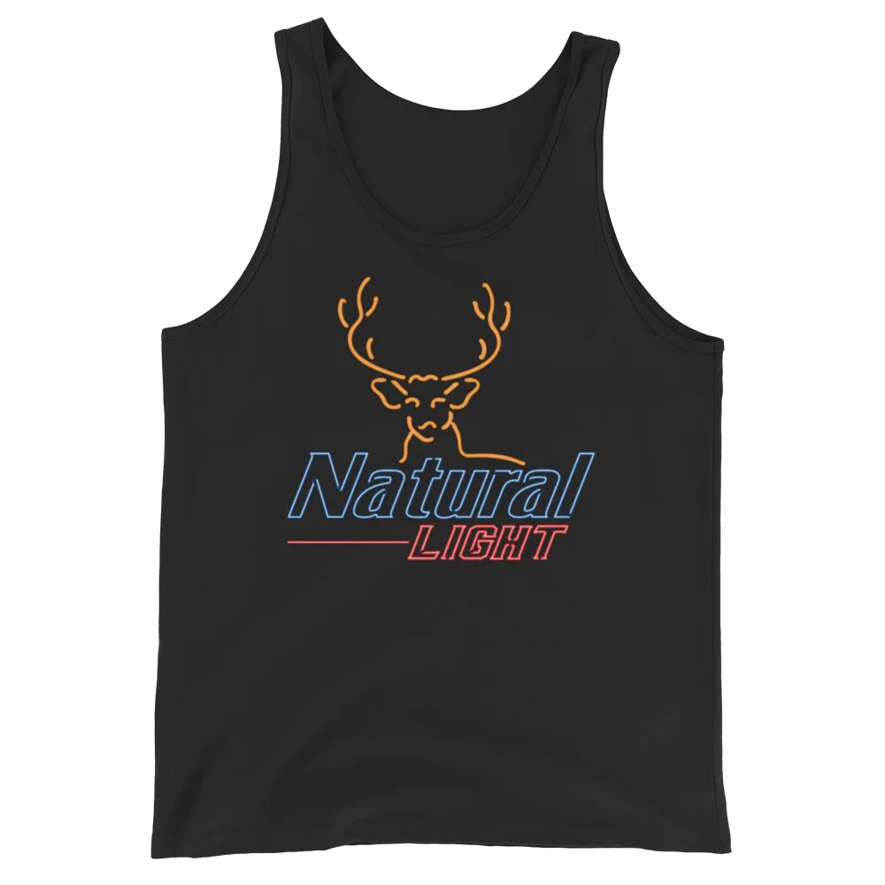 Natural Light Neon Deer Tank Top