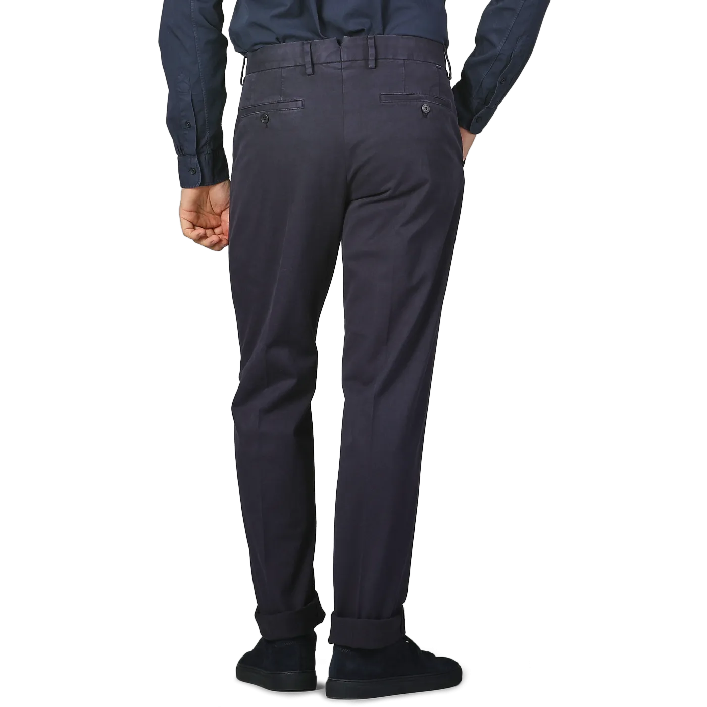 Navy Blue Cotton Stretch Model 8 Chinos