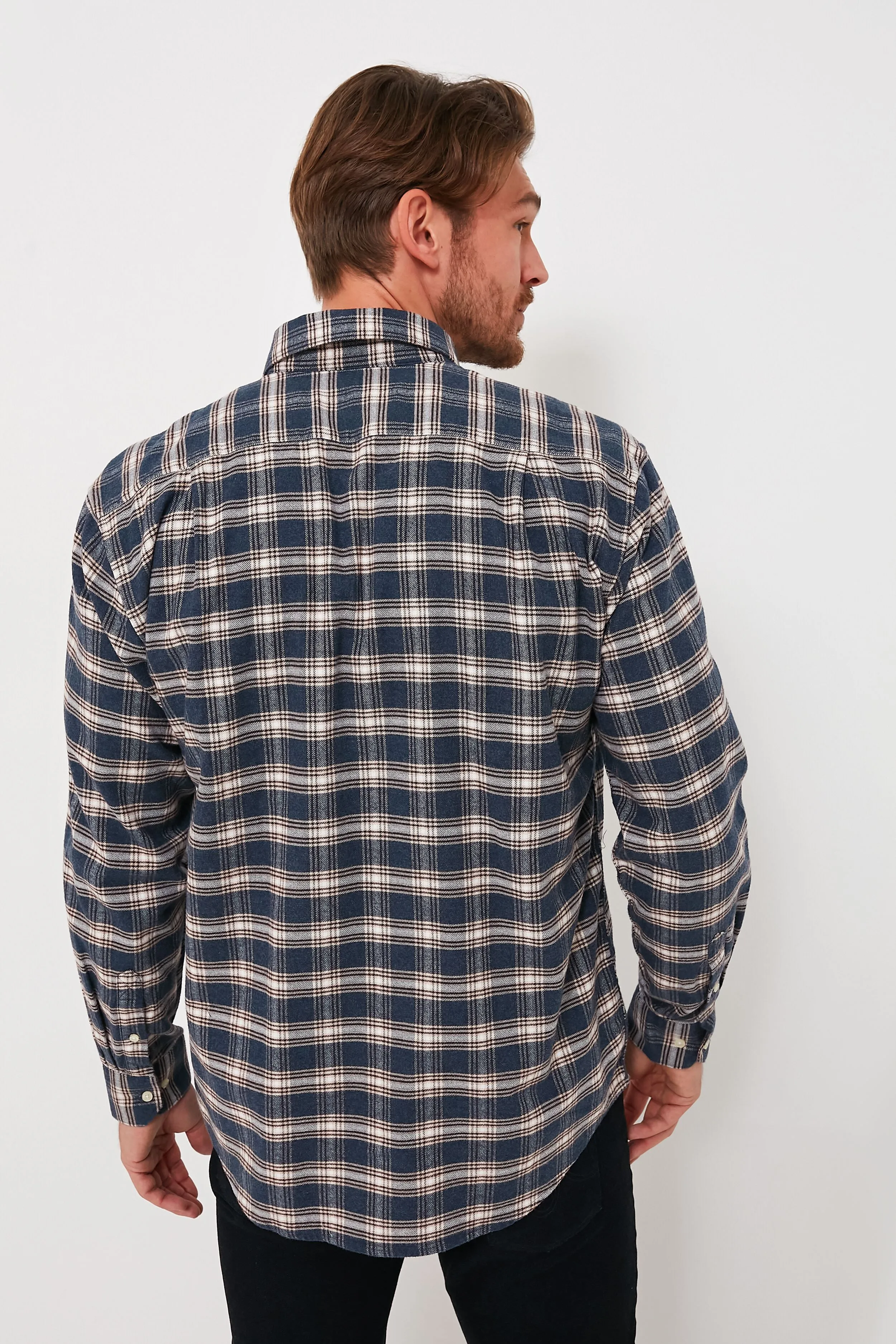 Navy Marl Bowburn Regular Fit Shirt