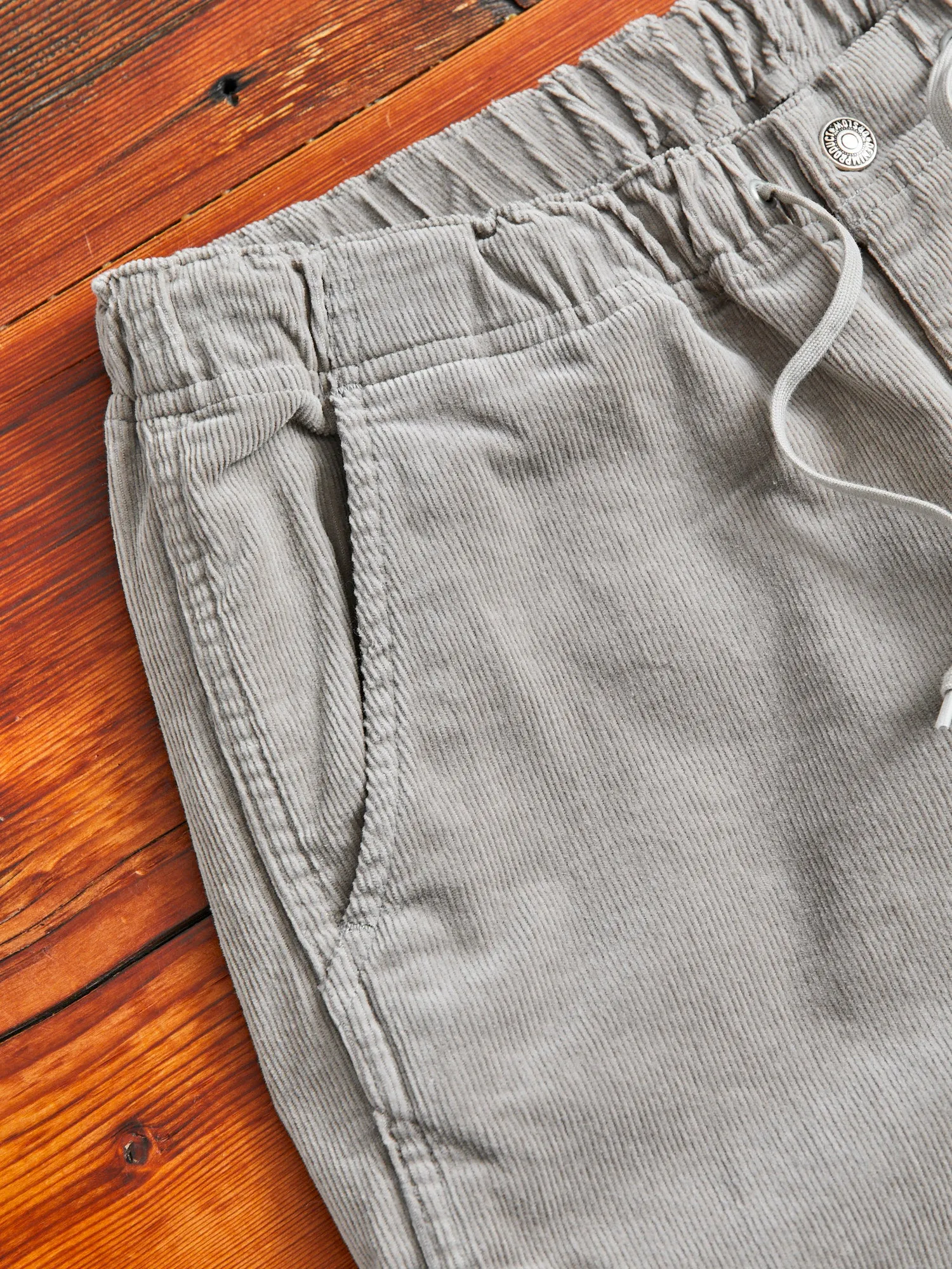 New Yorker Stretch Corduroy Pants in Light Grey