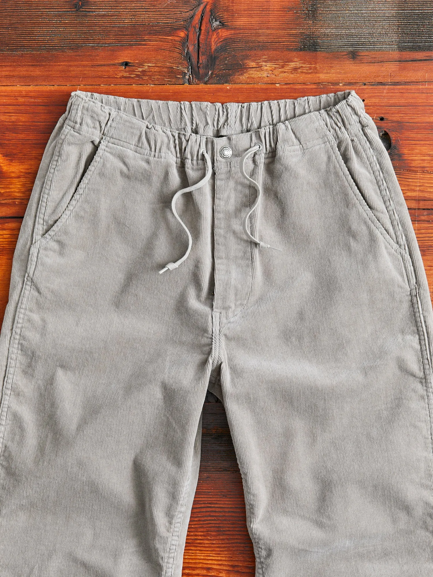 New Yorker Stretch Corduroy Pants in Light Grey