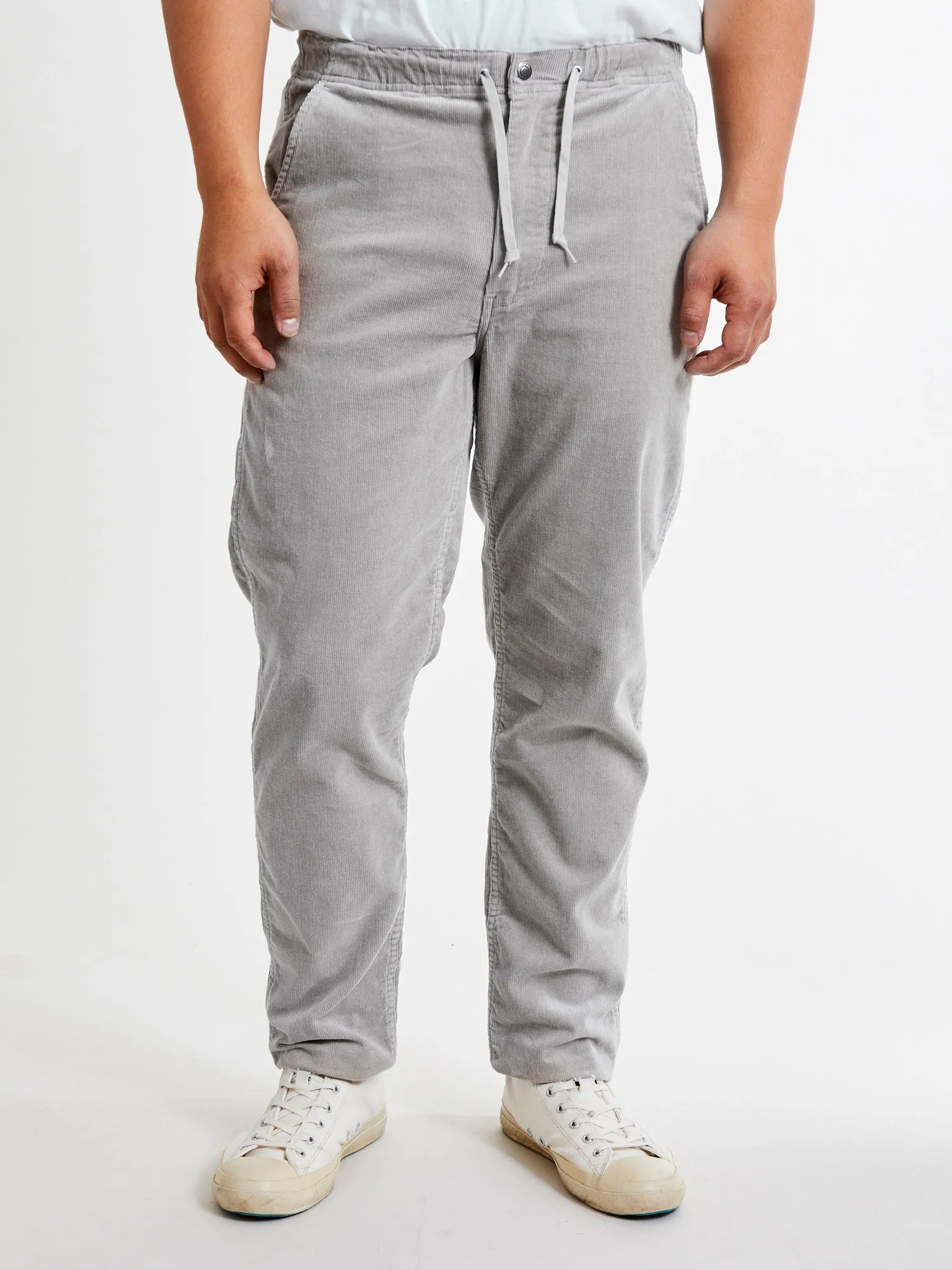 New Yorker Stretch Corduroy Pants in Light Grey