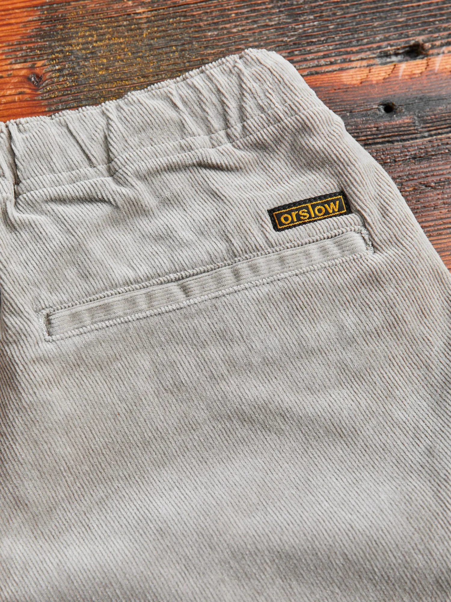 New Yorker Stretch Corduroy Pants in Light Grey