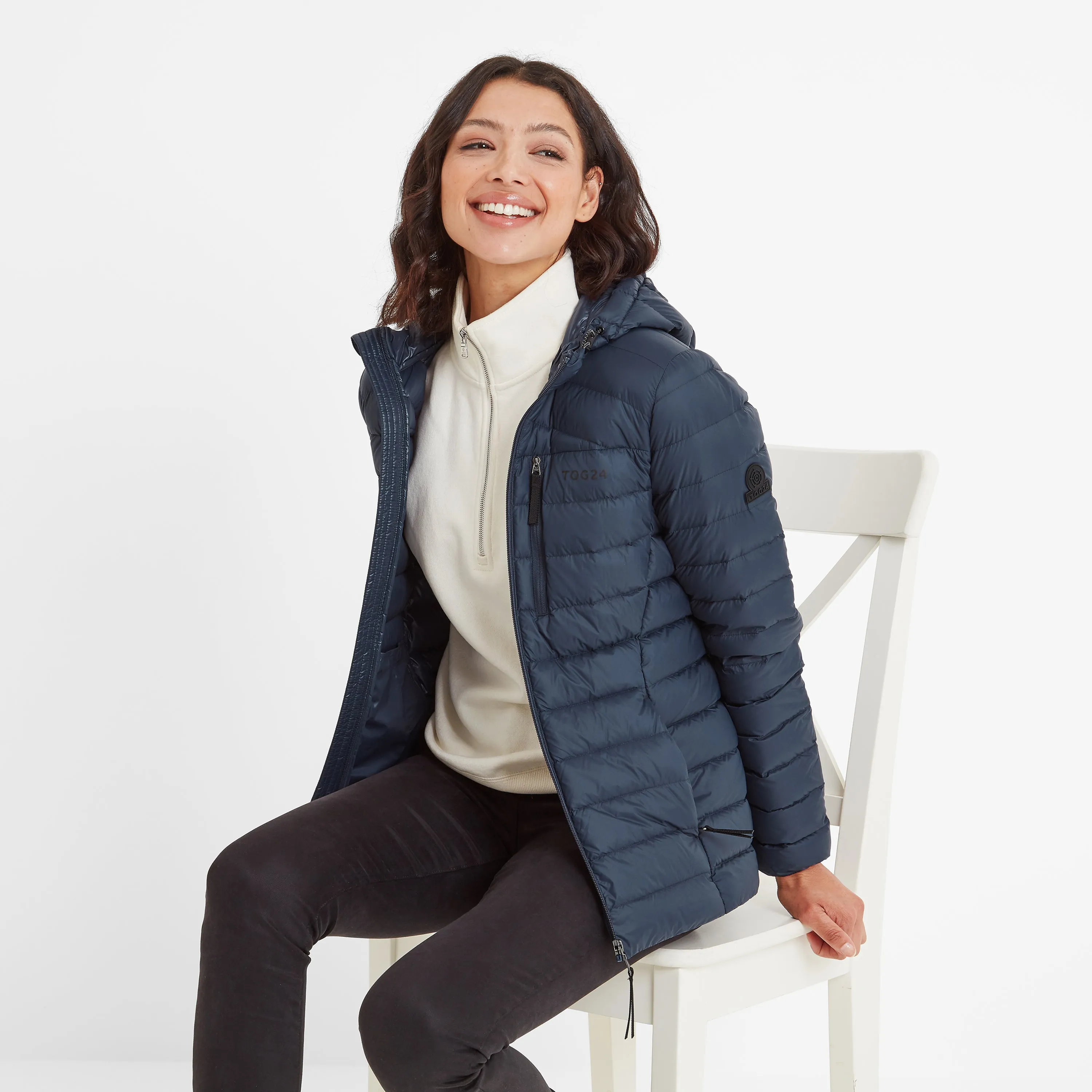 North RDS Womens Hooded Jacket - Dark Indigo