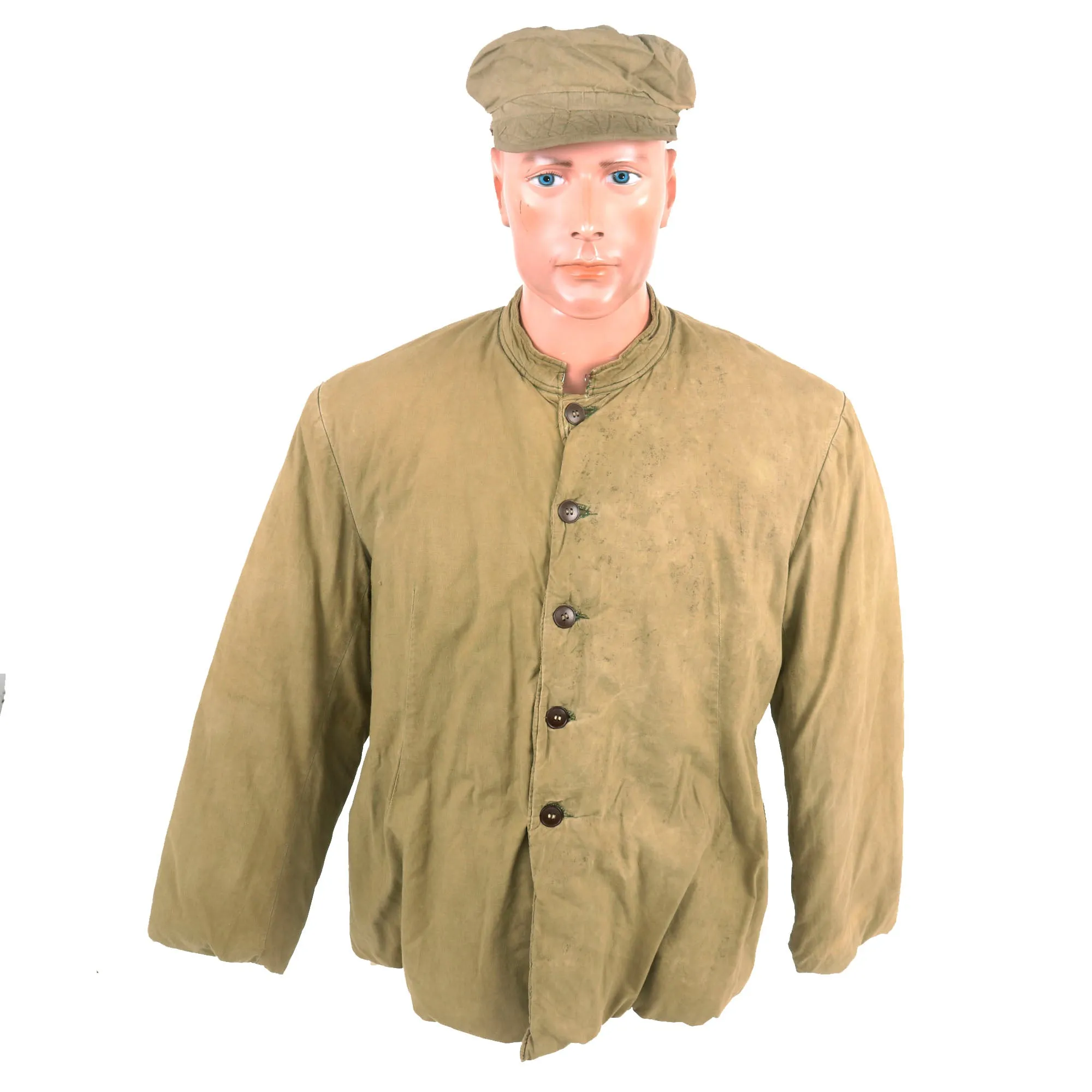 Original Chinese Korean War ChiCom Padded Jacket & People’s Army Summer Field Cap