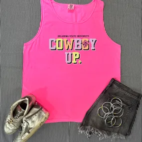 OSU 2024: COWBOY UP NEON (**COMFORT COLORS TANK TOP**)