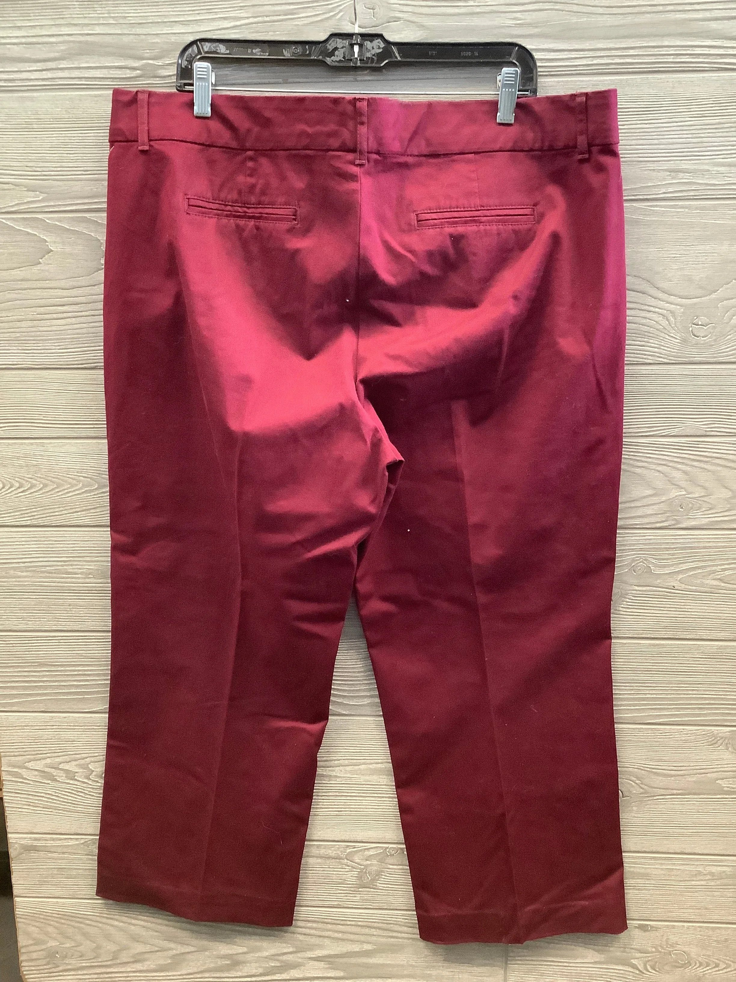 Pants Chinos & Khakis By Jm Collections In Maroon, Size: 18