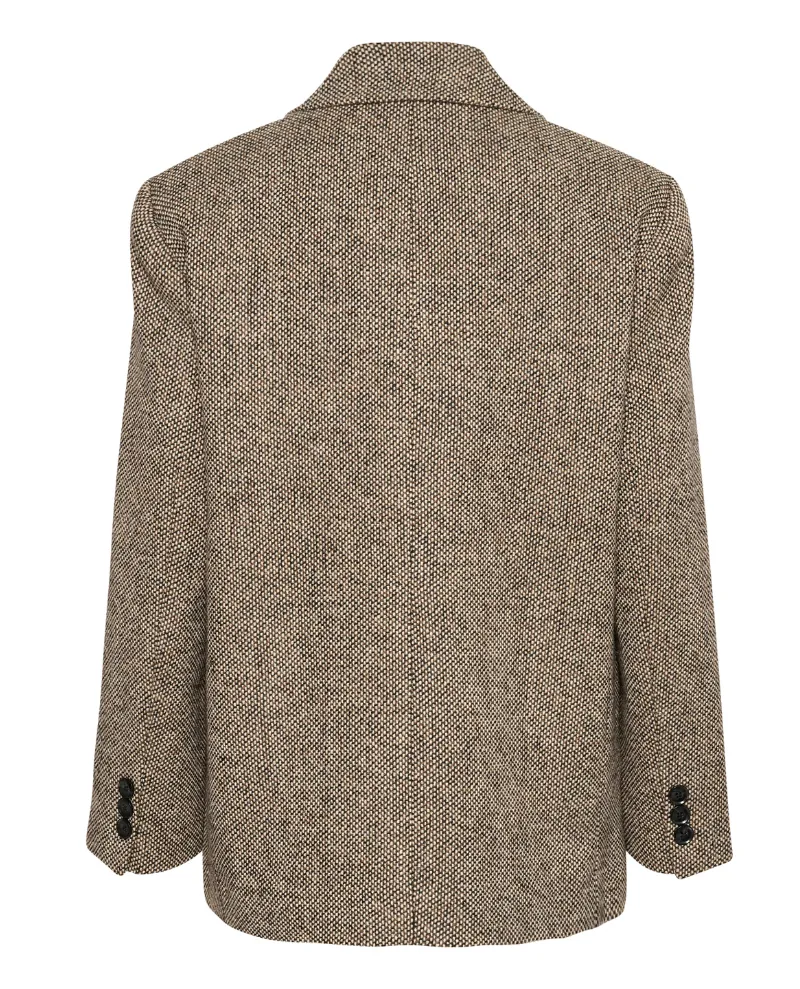 Part Two Lira Brown Tweed Blazer