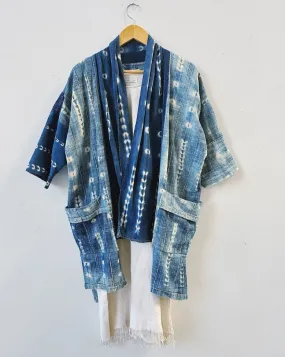 Patched Shibori Coat