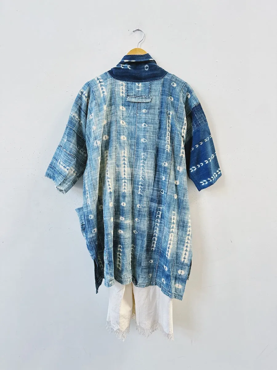 Patched Shibori Coat