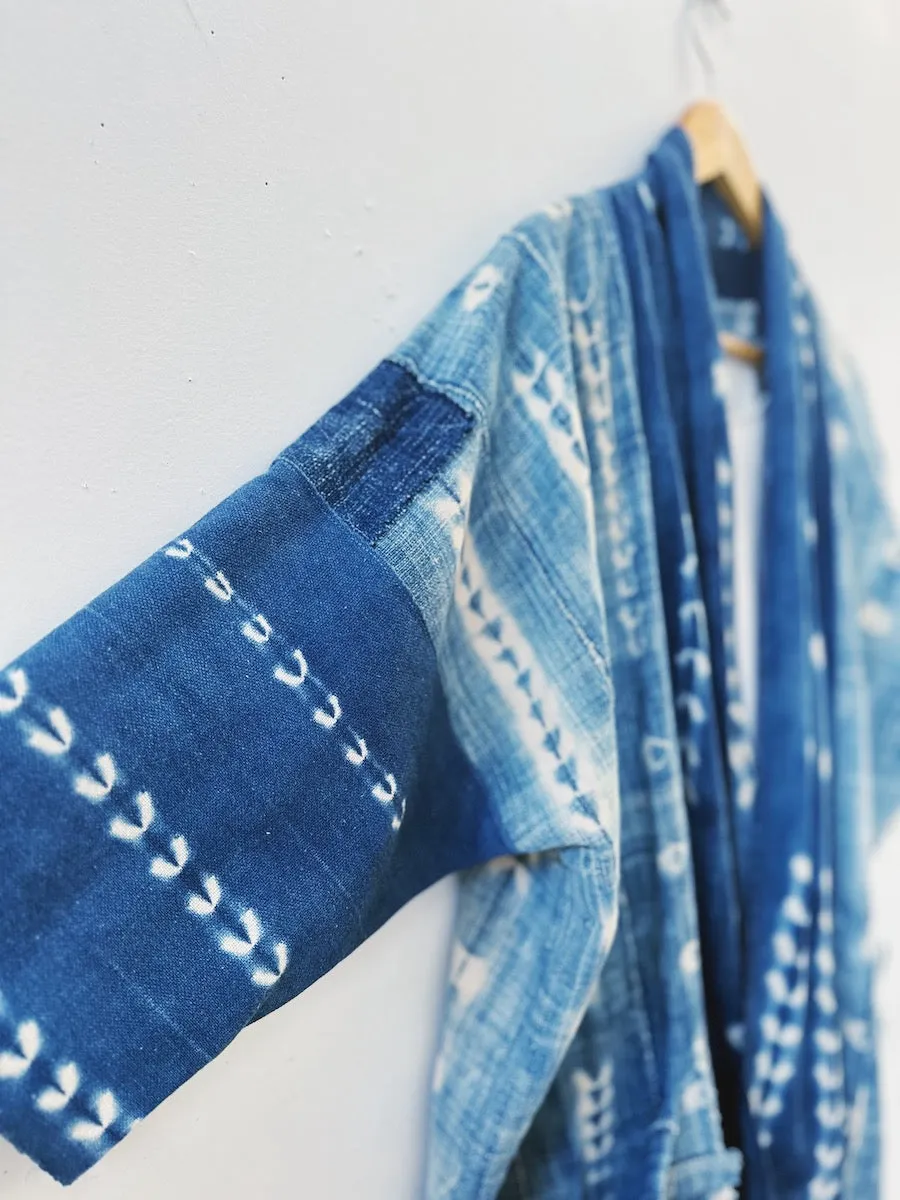 Patched Shibori Coat