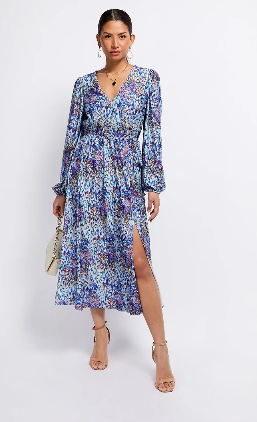 Peacock Print Midaxi Dress by Vogue Williams