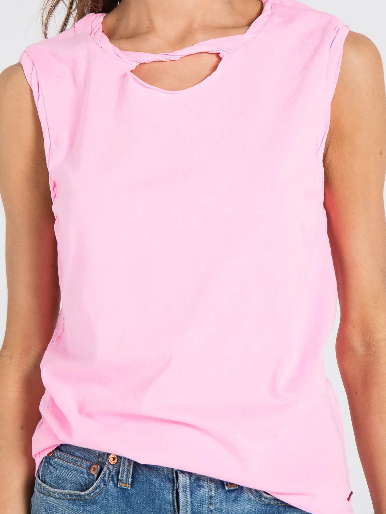 Philanthropy - Cuba Muscle Tank Neon Pink