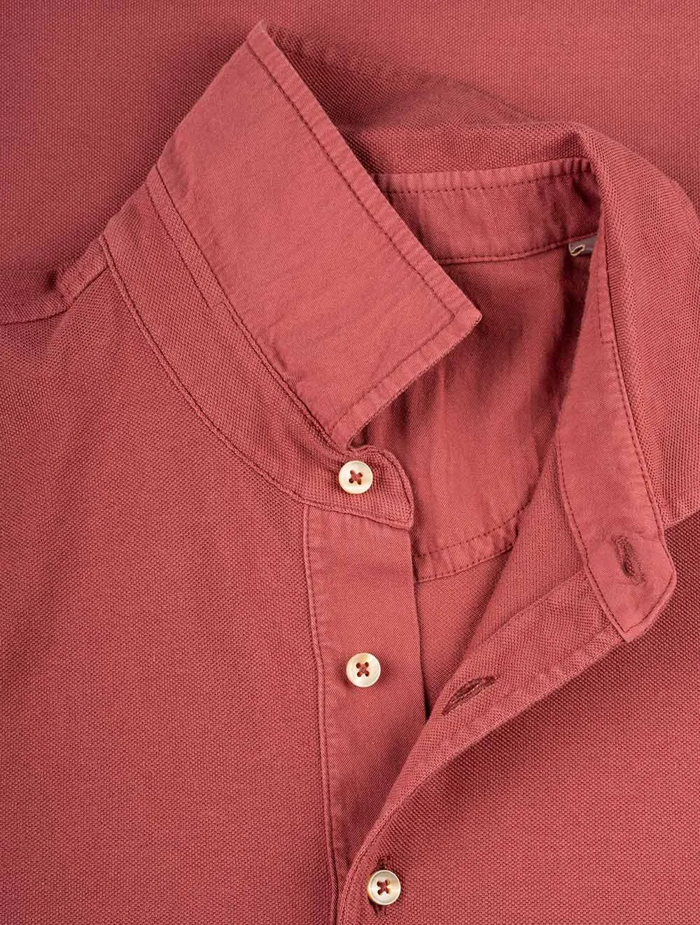 Pigment Dyed Polo Shirt Rust