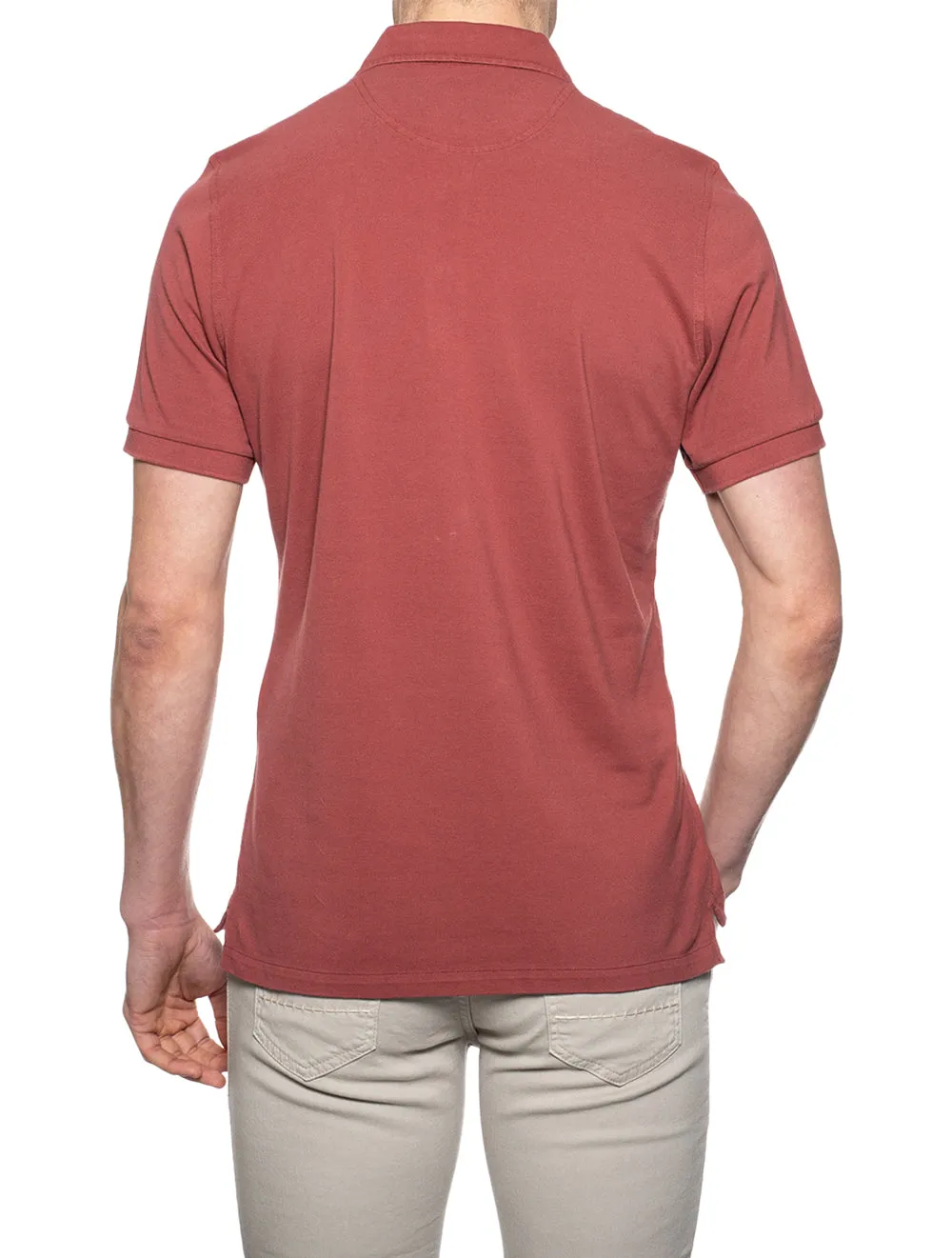 Pigment Dyed Polo Shirt Rust