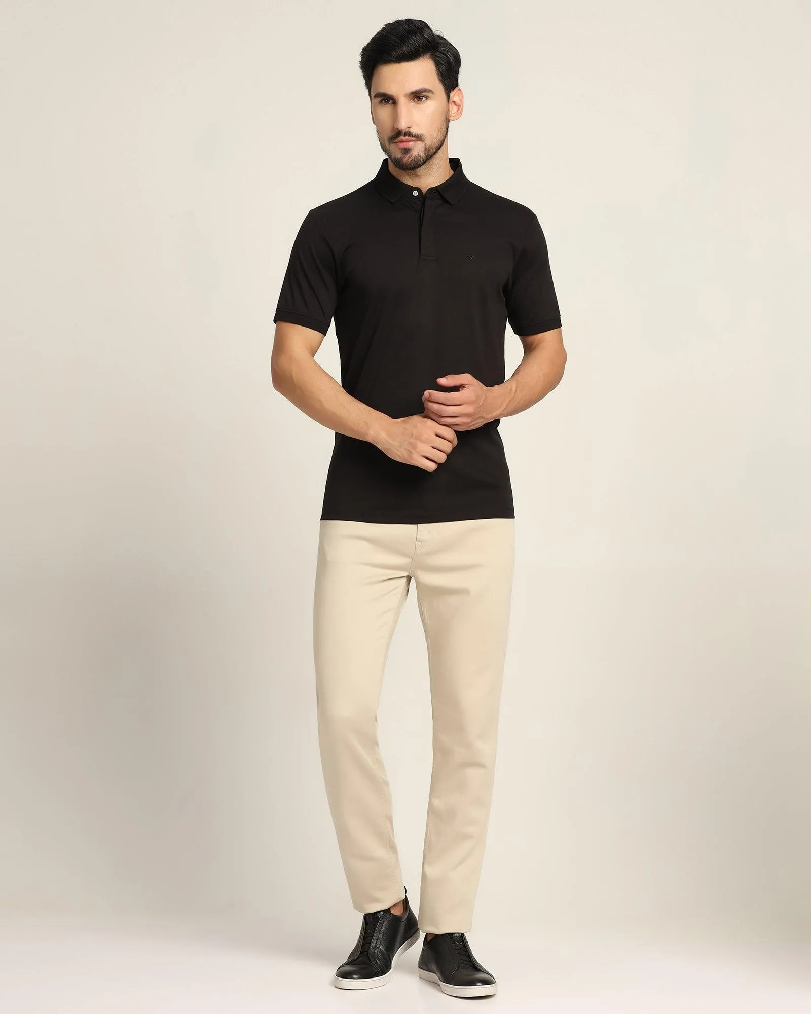 Polo Black Solid T-Shirt - Giza