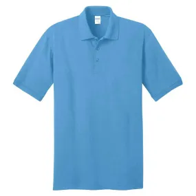 Port & Company Men's Aquatic Blue Tall Core Blend Jersey Knit Polo