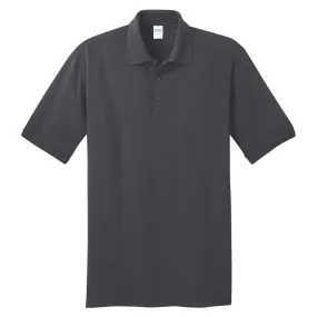 Port & Company Men's Charcoal Tall Core Blend Jersey Knit Polo