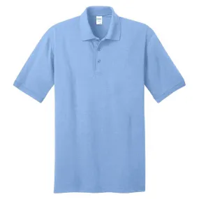 Port & Company Men's Light Blue Tall Core Blend Jersey Knit Polo