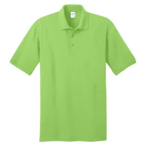 Port & Company Men's Lime Tall Core Blend Jersey Knit Polo