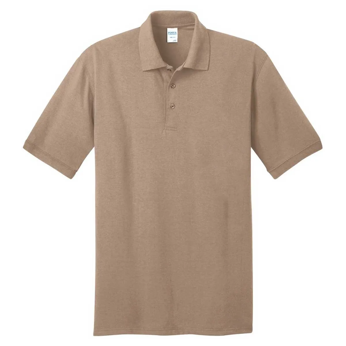 Port & Company Men's Sand Tall Core Blend Jersey Knit Polo