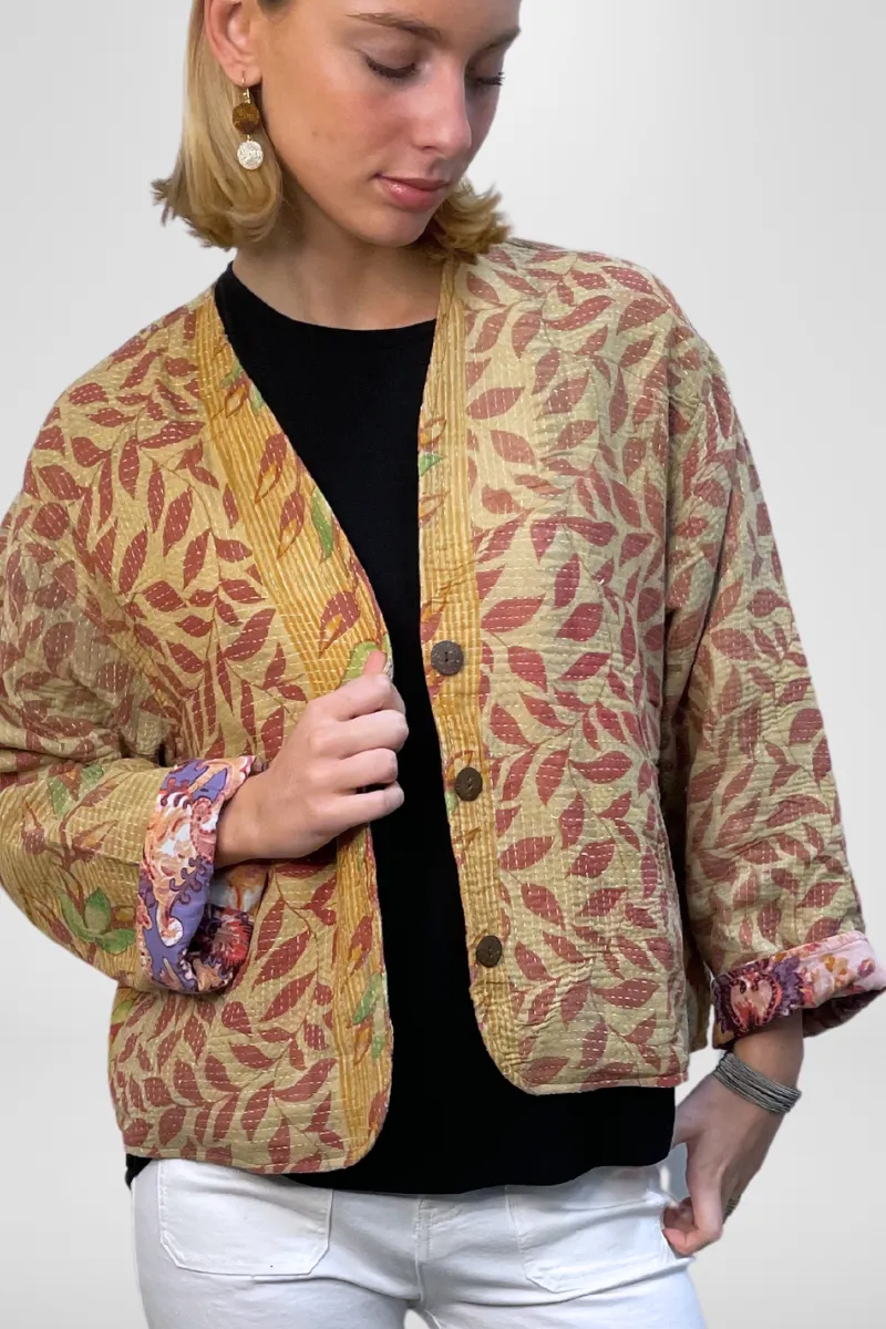 Priya Short Kantha Jacket By Sarah Jane