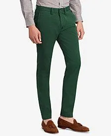 PRL Macy Green Men's Slim Fit Cotton Chino Pants.