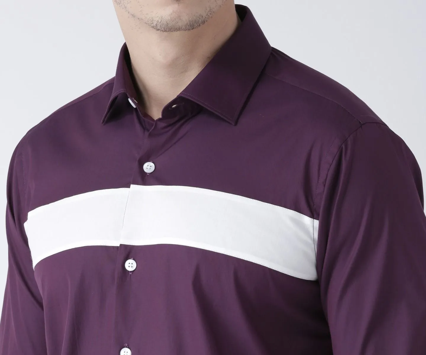 Purple and White Shirt